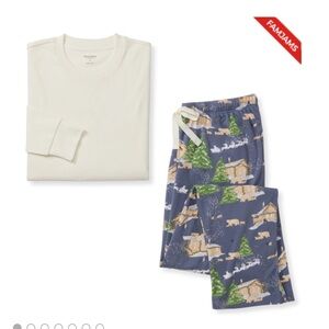MENS Burt’s bees Home Sweet Home Organic Cotton Matching Family Pajamas size XL